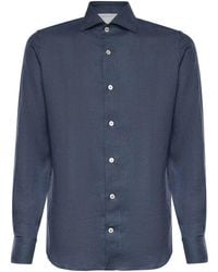 Eleventy - Linen Shirt - Lyst