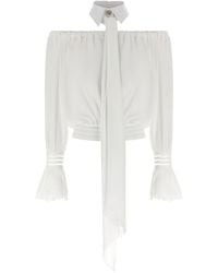 Elisabetta Franchi - Shirt Collar Blouse - Lyst