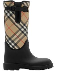 Burberry - Rubber Marsh Stamp High Boots - Lyst