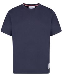 Thom Browne - Cotton T-shirt With Logo Patch - Lyst