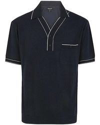 Giorgio Armani - Short Sleeves Polo With Pocket - Lyst
