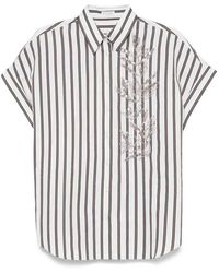 Brunello Cucinelli - Striped Shirt - Lyst