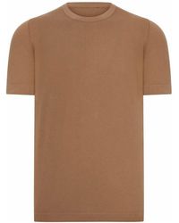 Nome - Short-Sleeved Cotton Knitted T-Shirt - Lyst