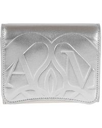 Alexander McQueen - Seal Card Holder In Leather - Lyst