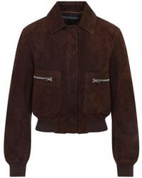 Tom Ford - Lamb Suede Bomber Jacket - Lyst