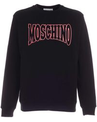Moschino - Logo Print Crewneck Sweatshirt - Lyst