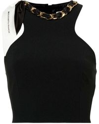 Elisabetta Franchi - Top With Scarf Chain - Lyst