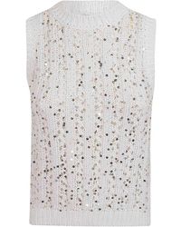 Peserico - Cotton Ribbon Tricot Top - Lyst