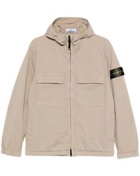 Stone Island - Reinforced Hooded Jacket With Dual Pockets - Lyst