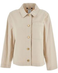 Max Mara - Sand-Colored Cotton Jacket - Lyst