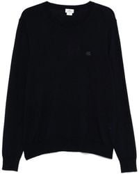 Etro - Crew Neck Sweater With Embroidered Logo - Lyst