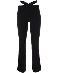 Alexander Wang - High Waist Cross Leggings With Logo - Lyst