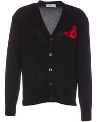 Vivienne Westwood - Orb-Embroidered Wool Cardigan - Lyst