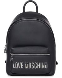 Love Moschino - Backpack With Front Pocket And Printed Logo - Lyst