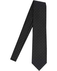 Tom Ford - Cravatta Nera A Pois - Lyst