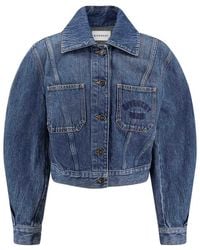 Givenchy - Denim Jacket With Logo Embroidery - Lyst