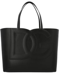 Dolce & Gabbana - Logo Midi Shopping Bag - Lyst