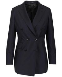 Sartoria Latorre - Double-Breasted Wool Blazer - Lyst