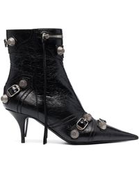 Balenciaga - Cagole Buckle-Detail Ankle Boots - Lyst