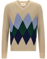 Ballantyne - Argyle Pattern Sweater - Lyst