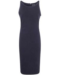 Emporio Armani - Cotton Short Dress - Lyst