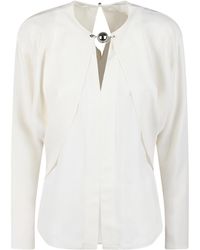Rabanne - Blouse With Chain Detail - Lyst