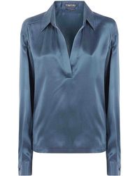 Tom Ford - Peach Feel Silk Satine Polo Shirt - Lyst