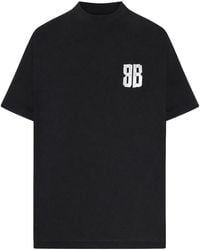 Balenciaga - Glitter Tape T-Shirt Loose Fit - Lyst