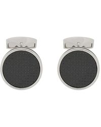 Tateossian - Cufflinks Round Palladium Carbon Fibre - Lyst