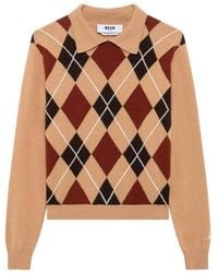 MSGM - S.G. Suéter Cuello Redondo - Lyst