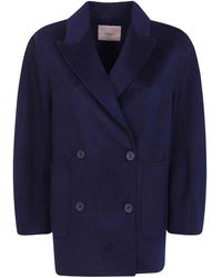 Twinset - Double Brested Peacoat - Lyst