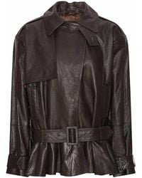 ROTATE BIRGER CHRISTENSEN - Leather Biker Jacket - Lyst