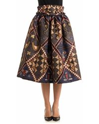 Stella Jean - Pleated Skirt - Lyst