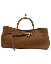 Marge Sherwood - Grandma Used Bag Suede Bag With Embossed Logo - Lyst