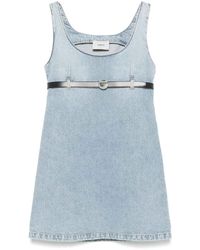Coperni - Belted Denim Mini Dress - Lyst