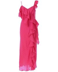 MSGM - Rouches Jacquard Dress - Lyst