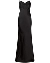 Elisabetta Franchi - Carpet Satin Long Dress - Lyst