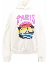 Balenciaga - Cotton Sweatshirt With Paris Tropical Print - Lyst
