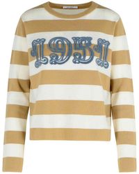 Max Mara - Viterbo Sand Virgin Wool Sweater - Lyst