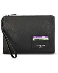 Balenciaga - Leather Zipped Pouch - Lyst