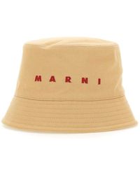 Marni - Bucket Hat With Logo - Lyst