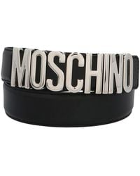 Moschino - Logo Lettering Buckle Belt - Lyst