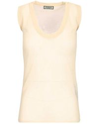 DURAZZI MILANO - Semi-Sheer Tank Top - Lyst