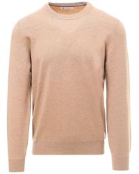 Brunello Cucinelli - Crew Neck Cashmere Sweater - Lyst