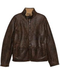 Etro - Leather Outerwear - Lyst