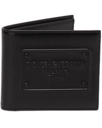 Dolce & Gabbana - Bi-Fold Wallet With Raised Logo - Lyst