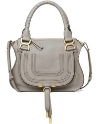 Chloé - Garnet Leather Handbag With Handle Detail - Lyst