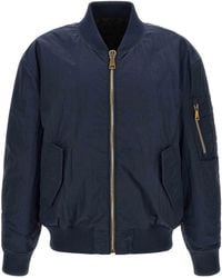 Balmain - Logo Embroidery Bomber Jacket - Lyst