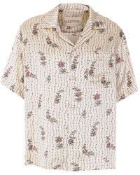 Valentino Garavani - Papier Floral Print Bowling Shirt - Lyst