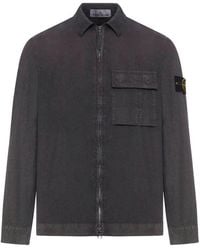 Stone Island - Shirt With Zip And Pocket - Lyst